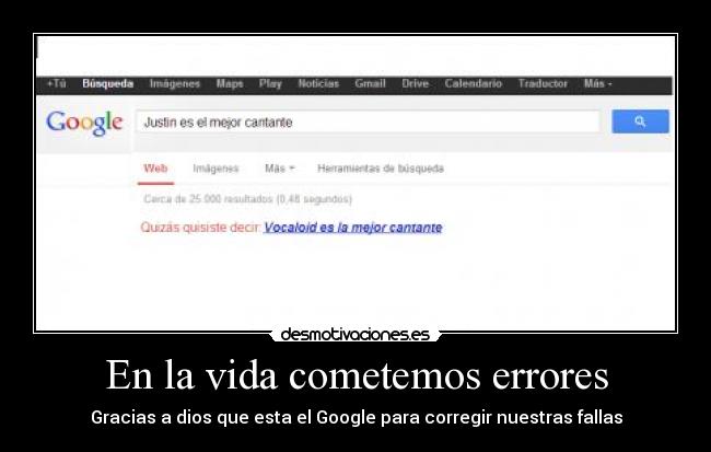 En la vida cometemos errores - 