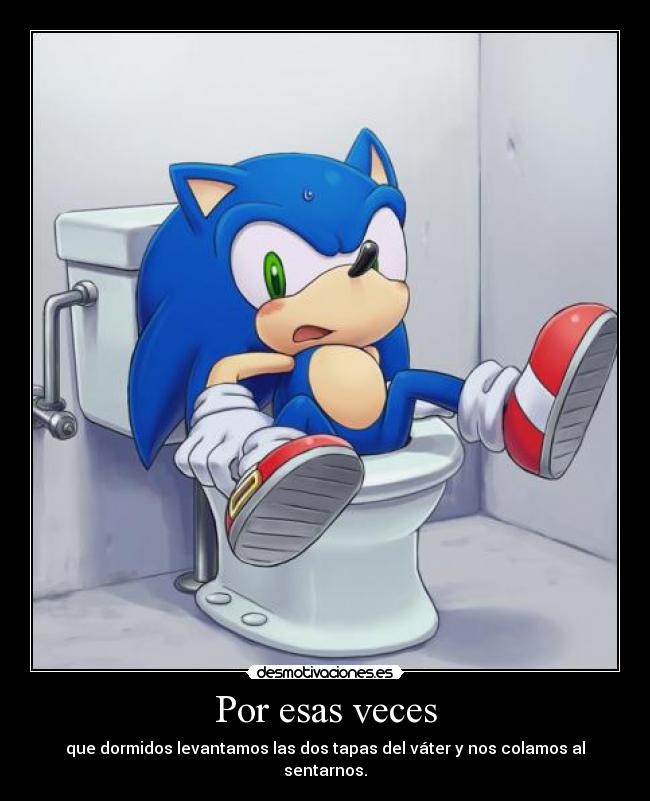 Por esas veces - que dormidos levantamos las dos tapas del váter y nos colamos al sentarnos.