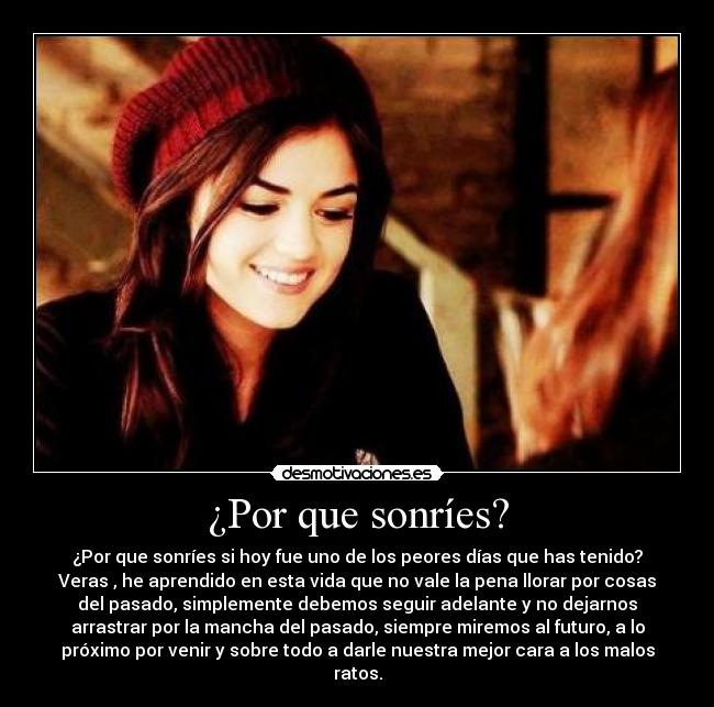 ¿Por que sonríes? -