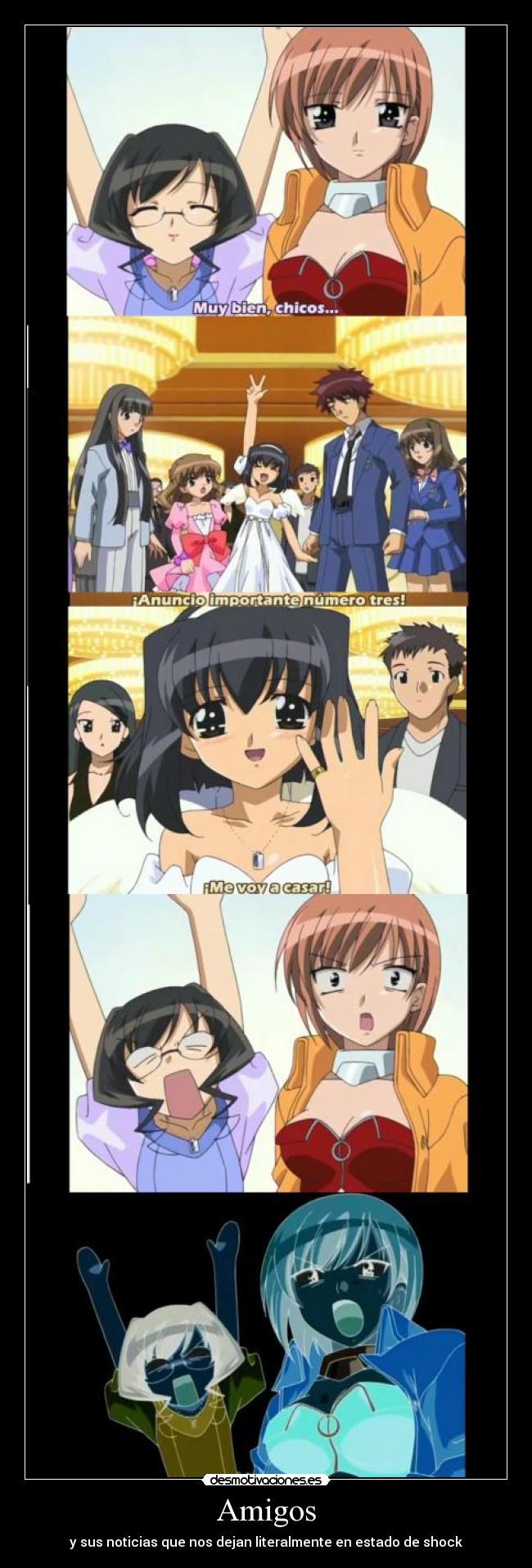 carteles amigos anime anuncio noticias sorpresa dejan shock impacatados miku love love desmotivaciones