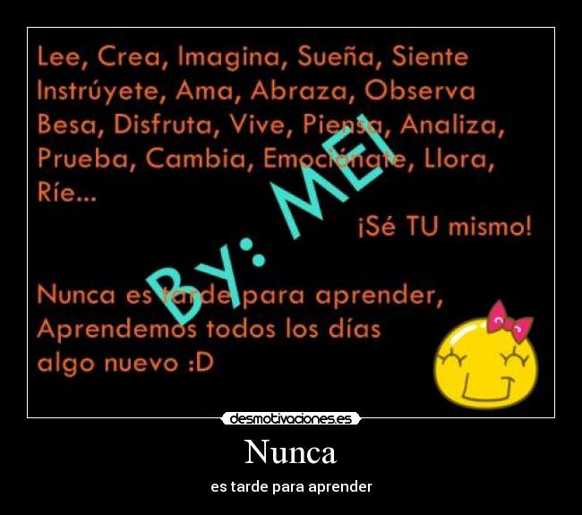Nunca - es tarde para aprender