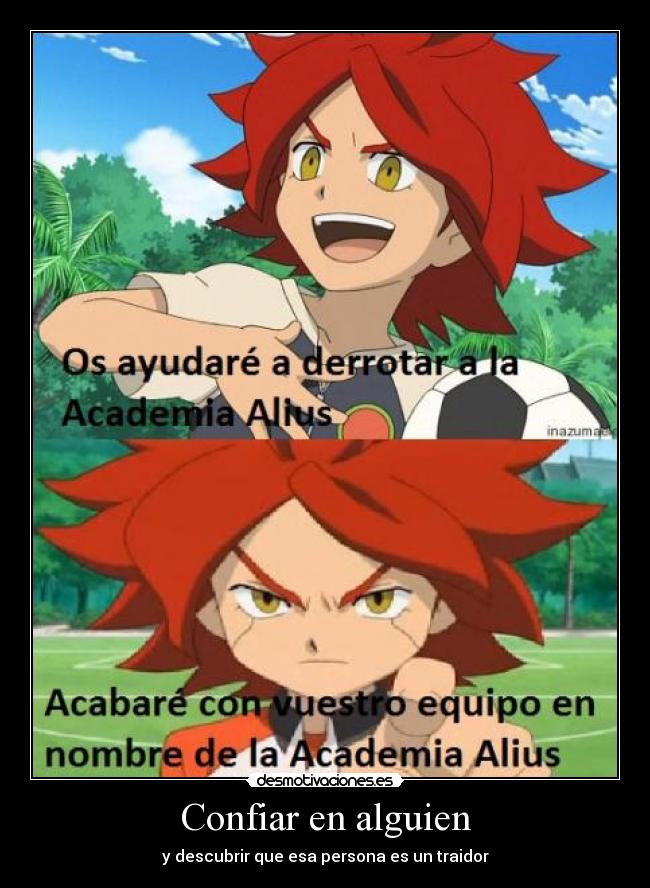 carteles inazuma eleven verdad sobre torch capitan del prominence desmotivaciones