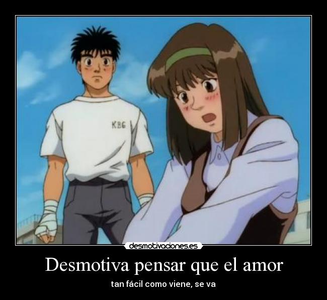 Desmotiva pensar que el amor -