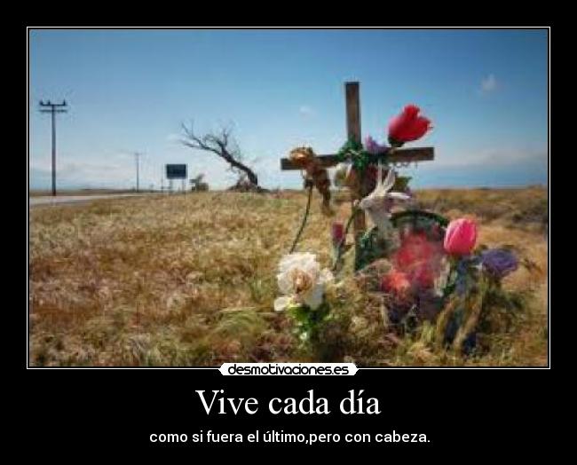 Vive cada día - como si fuera el último,pero con cabeza.