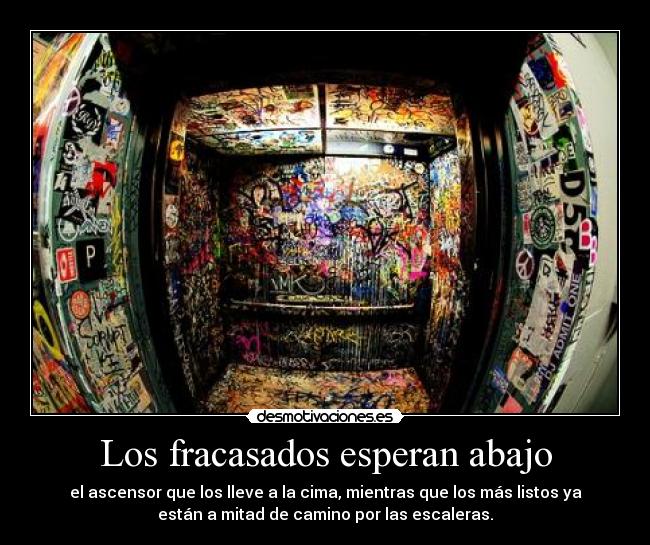 Los fracasados esperan abajo -