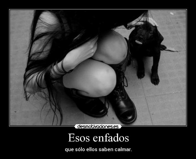 Esos enfados - que sólo ellos saben calmar.