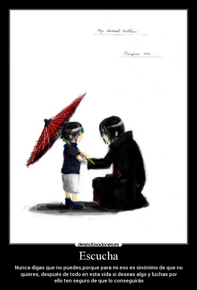 carteles naruto sasuke itachi ninos anor pasion por vida gente juventud ninez desmotivaciones