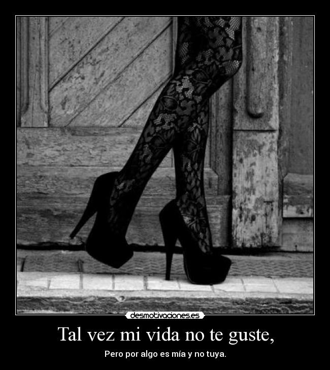 Tal vez mi vida no te guste, -