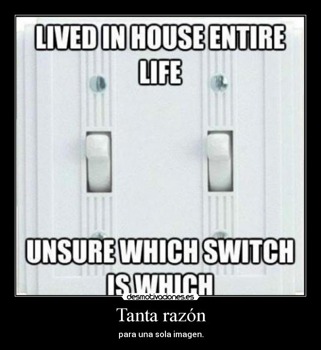 Tanta razón - para una sola imagen.