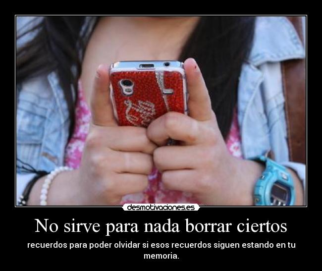 No sirve para nada borrar ciertos -