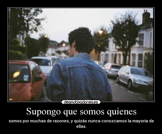 Supongo que somos quienes -