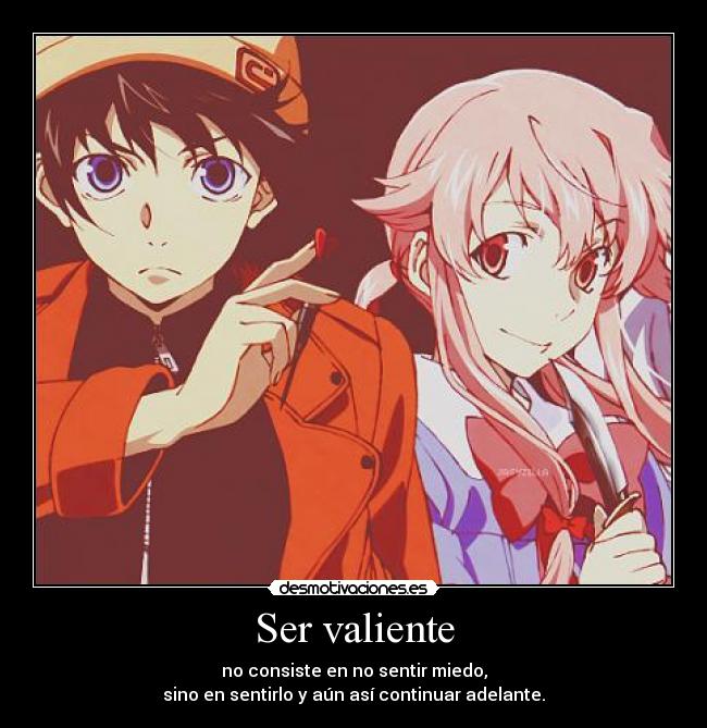 carteles mirai nikki desmotivaciones