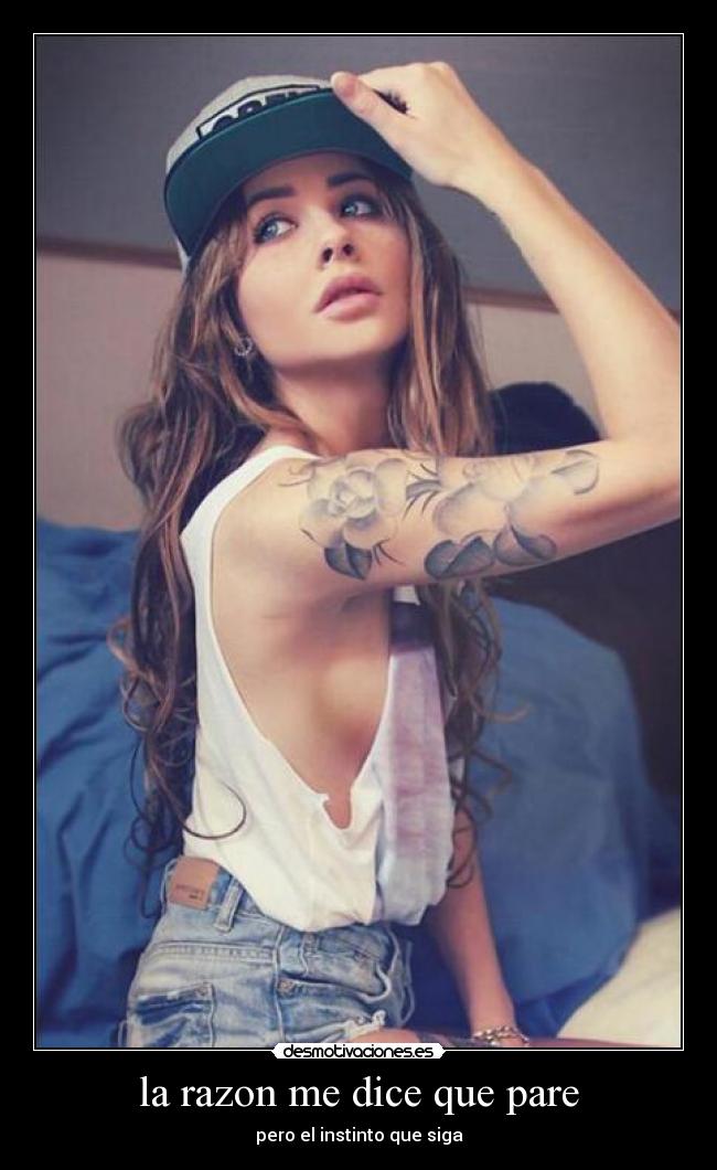la razon me dice que pare - pero el instinto que siga