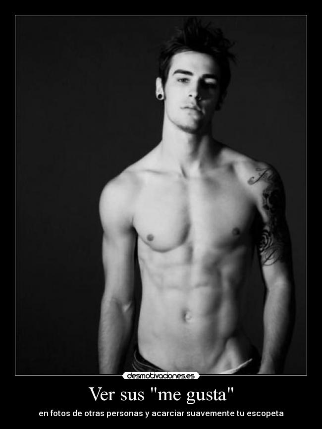 Ver sus me gusta - en fotos de otras personas y acarciar suavemente tu escopeta