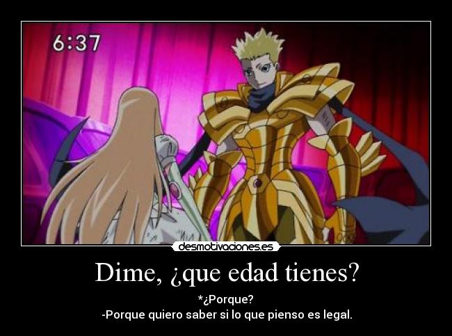 Dime, ¿que edad tienes? - 