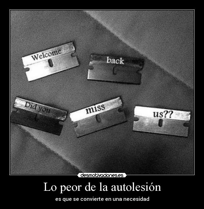 Lo peor de la autolesión - 