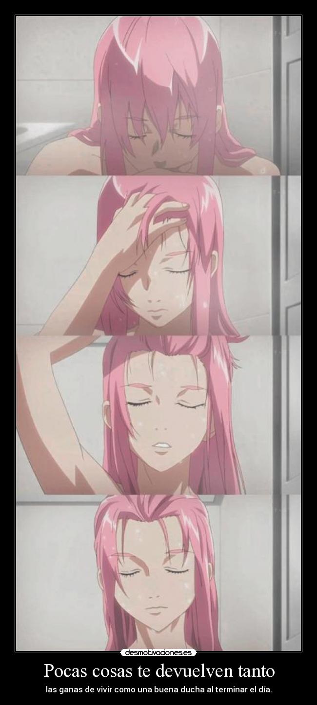 carteles raptorhunters nigatsu harukaze anime manga otaku mirai nikki gasai yuno ducha ganas vivir fin dia desmotivaciones