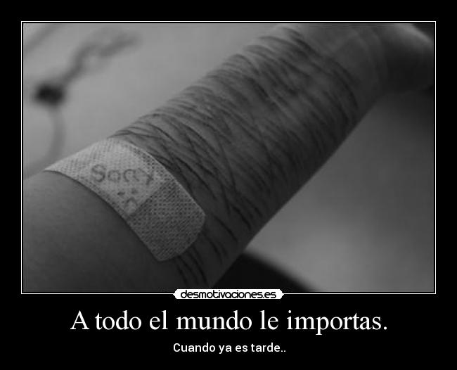 A todo el mundo le importas. -