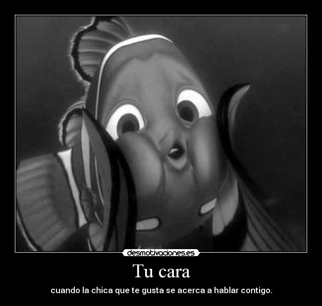 Tu cara - cuando la chica que te gusta se acerca a hablar contigo.