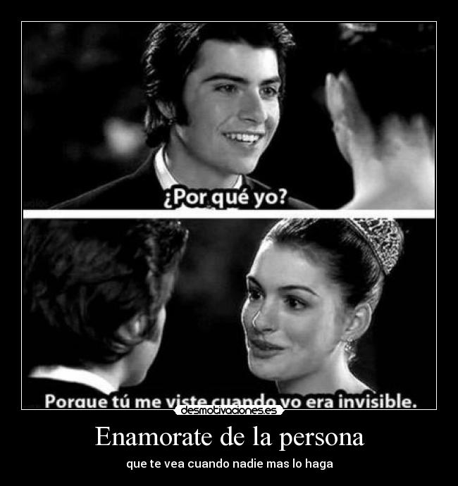 Enamorate de la persona -