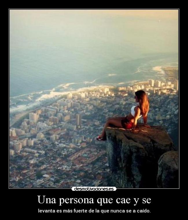 Una persona que cae y se -