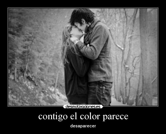 contigo el color parece - desaparecer