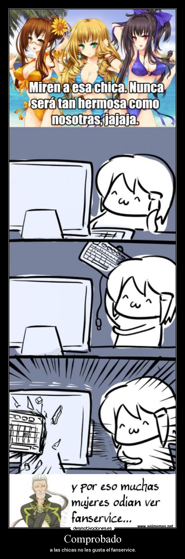 carteles anime otaku fanservice chicas desmotivaciones