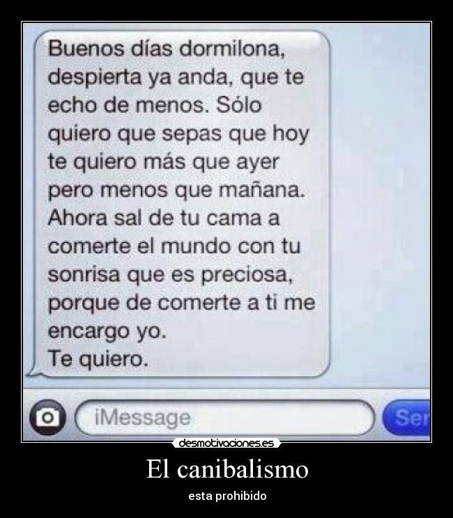 El canibalismo - esta prohibido