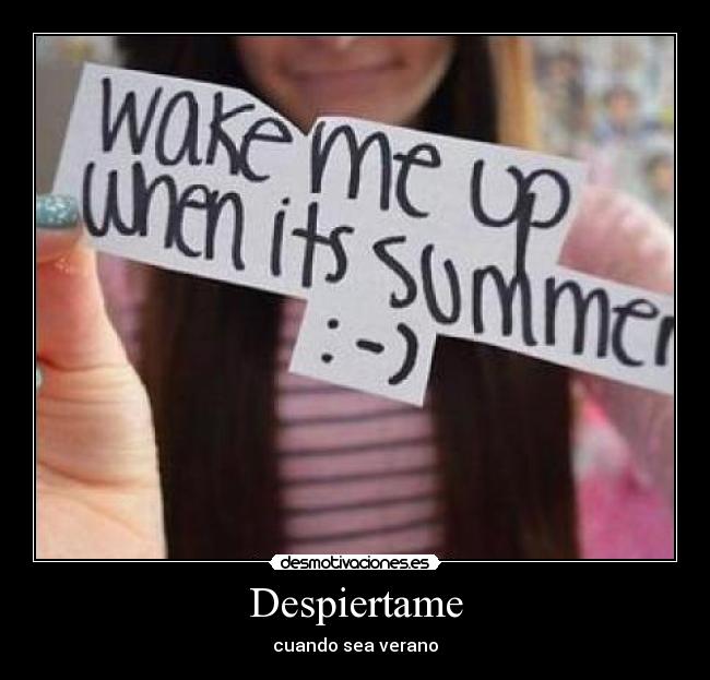 Despiertame - cuando sea verano