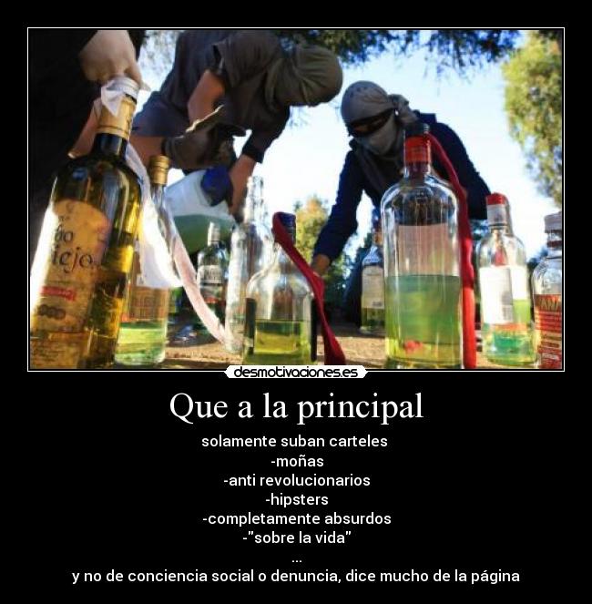 Que a la principal -