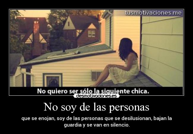 No soy de las personas -