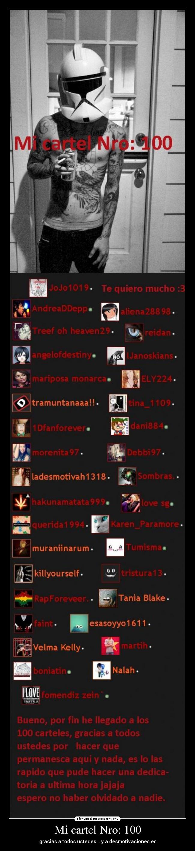 Mi cartel Nro: 100 - 