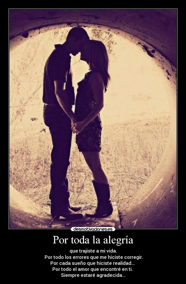 Por toda la alegría -
