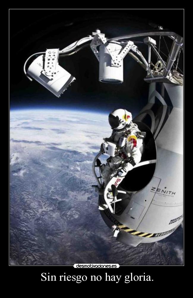 carteles riesgo gloria redbull stratos desmotivaciones