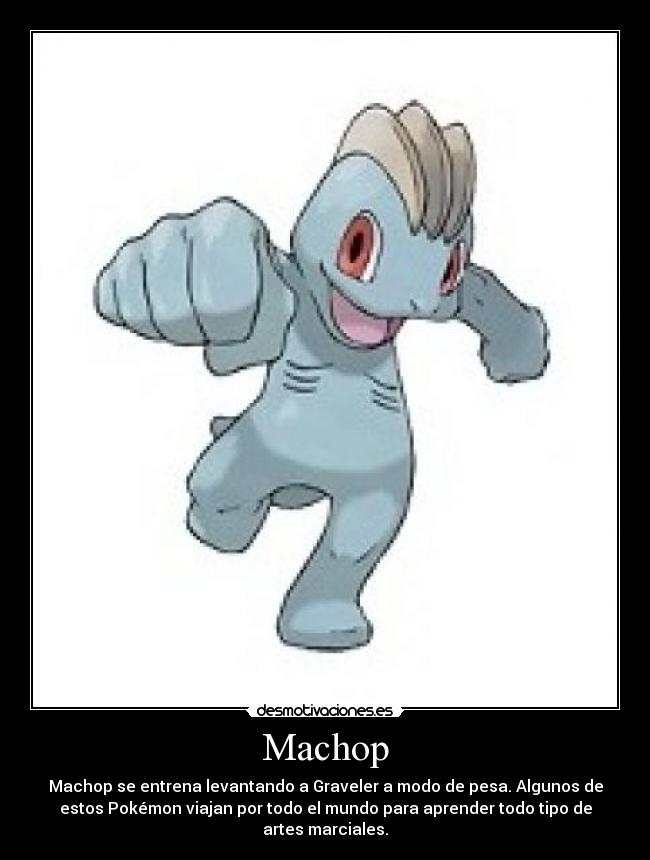 carteles pokemon numero 066 machop desmotivaciones