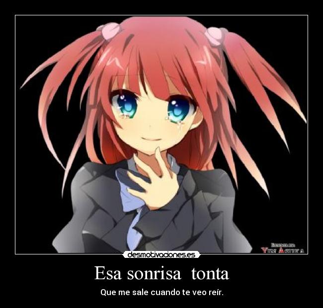 carteles sonrisa anime desmotivaciones