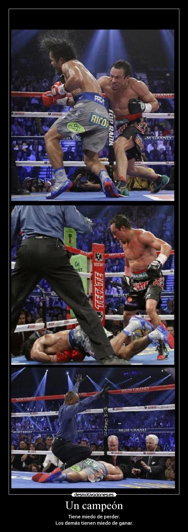 carteles pacquiao marquez campeon tiene miedo perder los demas ganar desmotivaciones