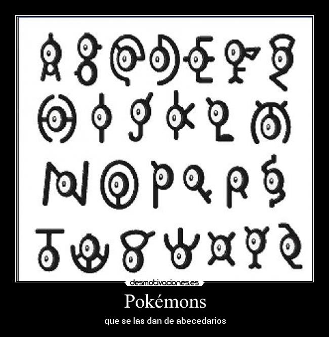 Pokémons - que se las dan de abecedarios