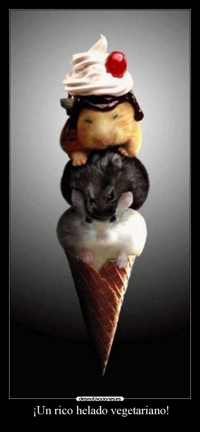 ¡Un rico helado vegetariano! -