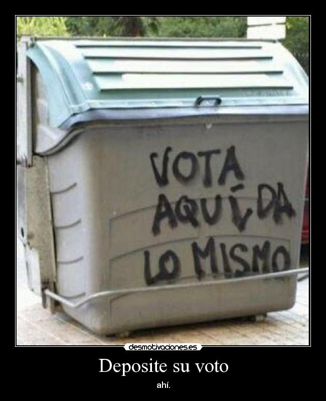 Deposite su voto - ahí.