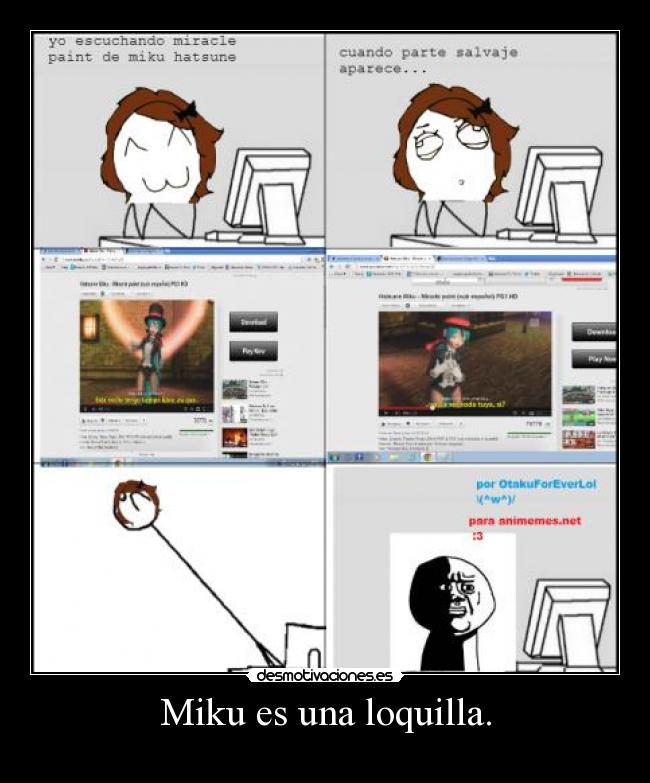 carteles anime otaku miku hatsune vocaliod desmotivaciones