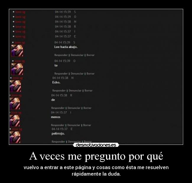 A veces me pregunto por qué - 