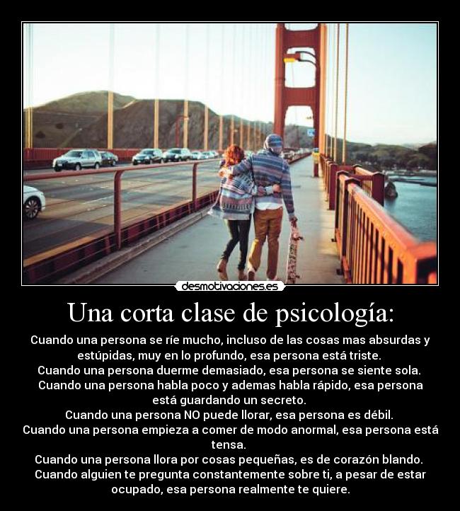 Una corta clase de psicología: - 