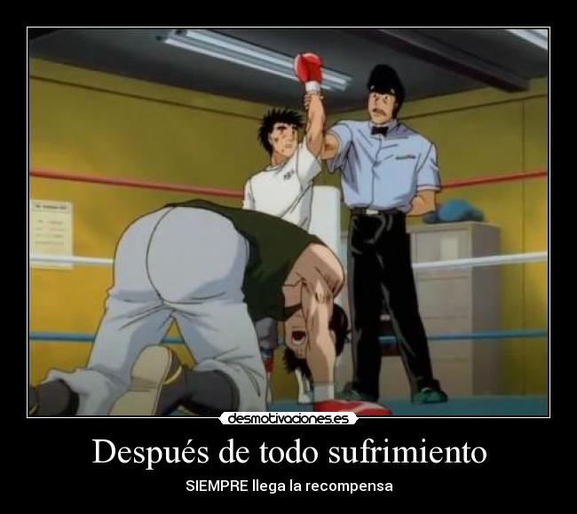 carteles telyg hajime ippo makanaochi ichiro miyata takamura mamoru desmotivaciones
