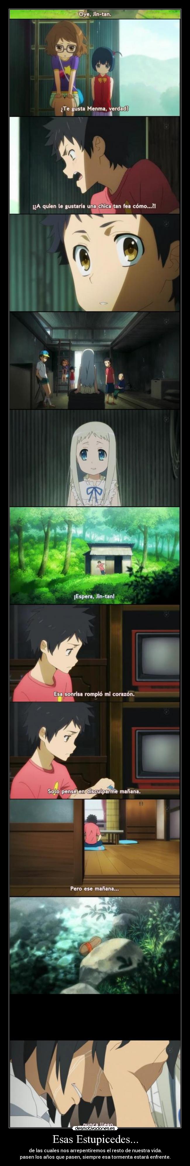 Esas Estupicedes... - de las cuales nos arrepentiremos el resto de nuestra vida.
pasen los años que pasen, siempre esa tormenta estará enfrente.