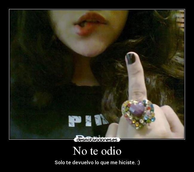 No te odio - Solo te devuelvo lo que me hiciste. :)