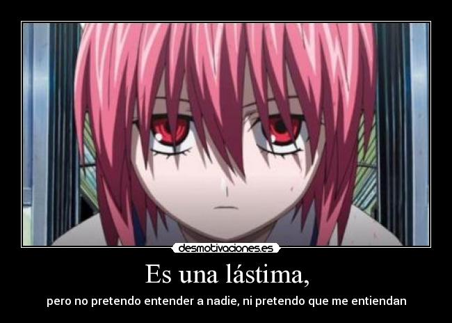 carteles sad anime elfen lied desmotivaciones