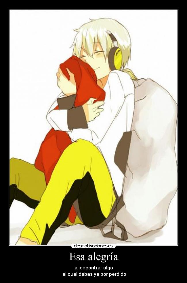 carteles alegria anime kagerou project kokonose haruka alegria encontrar algo perdido desmotivaciones