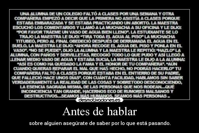 Antes de hablar - 
