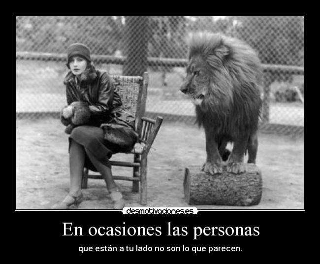 En ocasiones las personas -
